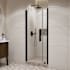 Ove Decors Pasadena 72" High x 35-3/4" Wide Pivot Frameless Shower Door with Clear Glass Black