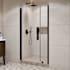 Ove Decors Pasadena 72" High x 43-3/8" Wide Pivot Frameless Shower Door with Clear Glass Black