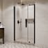 Ove Decors Pasadena 72" High x 47-3/8" Wide Pivot Frameless Shower Door with Clear Glass Black