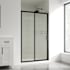 Ove Decors Stanford 74" High x 48" Wide Sliding Framed Shower Door with Fluted Glass Black