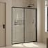 Ove Decors Stanford 74" High x 60" Wide Sliding Framed Shower Door with Clear Glass Black