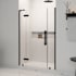 Ove Decors Tampa 72" High x 54-1/16" Wide Hinged Frameless Shower Door with Clear Glass Black