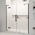 Ove Decors Tampa 72" High x 71-5/16" Wide Hinged Frameless Shower Door with Clear Glass Black