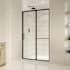 Ove Decors Zora 78-3/4" High x 48" Wide Sliding Framed Shower Door with Clear Glass Black