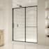 Ove Decors Zora 78-3/4" High x 60" Wide Sliding Framed Shower Door with Clear Glass Black