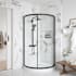 Ove Decors Breeze 73-3/8" High x 40-1/16" Wide x 40-1/16" Deep Sliding Framed Shower Enclosure with Clear Glass Black