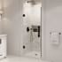 Ove Decors Panama 74-3/4" High x 32" Wide x 32" Deep Hinged Frameless Shower Enclosure with Clear Glass Black