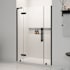 Ove Decors Tampa 74-3/4" High x 54" Wide x 36" Deep Hinged Frameless Shower Enclosure with Clear Glass Black