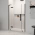 Ove Decors Tampa 74-3/4" High x 54" Wide x 32" Deep Hinged Frameless Shower Enclosure with Clear Glass Black