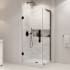 Ove Decors Panama 74-3/4" High x 32" Wide x 32" Deep Hinged Frameless Shower Enclosure with Clear Glass for Corner Installation Black