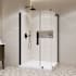 Ove Decors Pasadena 74-3/4" High x 48" Wide x 36" Deep Pivot Frameless Shower Enclosure with Clear Glass for Corner Installation Black