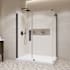 Ove Decors Pasadena 74-3/4" High x 60" Wide x 36" Deep Pivot Frameless Shower Enclosure with Clear Glass Black
