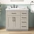 Ove Decors Bailey 36" Free Standing Single Basin Vanity Set with Cabinet and Cultured Marble Vanity Top Greige