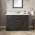 Ove Decors Bailey 48" Free Standing Single Basin Vanity Set with Cabinet and Quartz Vanity Top Matte Black Wood