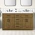 Ove Decors Bailey 60" Free Standing Double Basin Vanity Set with Cabinet and Quartz Vanity Top Almond Latte