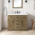 Ove Decors Bailey 42" Free Standing Single Basin Vanity Set with Cabinet and Quartz Vanity Top Driftwood Oak