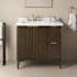 Ove Decors Gabi 36" Free Standing Single Basin Vanity Set with Cabinet and Engineered Stone Vanity Top Dark Walnut