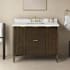Ove Decors Gabi 42" Free Standing Single Basin Vanity Set with Cabinet and Engineered Stone Vanity Top Dark Walnut