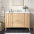 Ove Decors Gabi 48" Fluted Free Standing Single Basin Vanity Set with Cabinet and Engineered Stone Vanity Top Rustic Ash