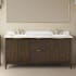 Ove Decors Gabi 72" Free Standing Double Basin Vanity Set with Cabinet and Engineered Stone Vanity Top Dark Walnut