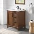 Ove Decors Pembrooke 30" Free Standing Single Basin Vanity Set with Cabinet and Cultured Marble Vanity Top Antique Coffee / Cultured Marble Top