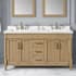 Ove Decors Salisbury 60" Free Standing Double Basin Vanity Set with Cabinet and Cultured Marble Vanity Top Natural Birch