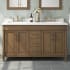 Ove Decors Salisbury 60" Free Standing Double Basin Vanity Set with Cabinet and Engineered Marble Vanity Top Almond Latte