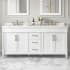 Ove Decors Salisbury 72" Free Standing Double Basin Vanity Set with Cabinet and Engineered Marble Vanity Top Pure White