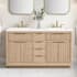 Ove Decors Xander 60" Free Standing Double Basin Vanity Set with Cabinet and Stone Composite Vanity Top Sahara Birch