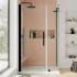 Ove Decors Endless 72" High x 48" Wide x 32" Deep Hinged Semi Frameless Shower Enclosure with Clear Glass Oil Rubbed Bronze