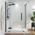 Ove Decors Endless 72" High x 48-13/16" Wide x 30-3/16" Deep Hinged Semi Frameless Shower Enclosure with Clear Glass Black