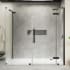 Ove Decors Endless 72" High x 66-1/8" Wide x 32-3/16" Deep Hinged Semi Frameless Shower Enclosure with Clear Glass Black