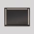 Oxygen Lighting Skylight 48" W x 36" H Modern Rectangular Frameless Bathroom Wall Mirror Black
