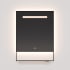 Oxygen Lighting Castore 20" W x 32" H Modern Rectangular Aluminum Framed Bathroom Wall Mirror with LED Lighting Black