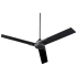 Oxygen Lighting Coda 56" 3 Blade Indoor Ceiling Fan with Wall Control Black