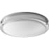 Oxygen Lighting Oracle 18" Wide Convertible 2 Light Single Flush Mount LED Ceiling Fixture / Wall Sconce with White Acrylic Shade Polished Chrome