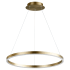 Oxygen Lighting Circulo 24" Wide LED Ring Chandelier Aged Brass