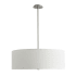 Oxygen Lighting Echo 30" Wide 4 Light Single Drum LED Chandelier with Natural Bamboo Grass Shade and Acrylic Diffuser Satin Nickel
