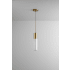Oxygen Lighting Single Light 3-1/2" Wide Integrated LED Mini Pendant Aged Brass / Matte White Shade