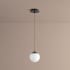 Oxygen Lighting Luna Single Light 6" Wide LED Mini Pendant with Frosted Glass Shade Oiled Bronze