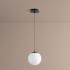 Oxygen Lighting Luna Single Light 8" Wide LED Mini Pendant with Frosted Glass Shade Oiled Bronze