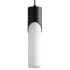 Oxygen Lighting Ellipse 17" Tall LED Single Pendant with Frosted Glass Shade Black