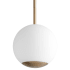 Oxygen Lighting Terra 10" Wide LED Mini Pendant with Frosted Glass Shade Aged Brass