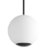 Oxygen Lighting Terra 12" Wide LED Pendant with Frosted Glass Shade Black