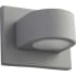 Oxygen Lighting Eris 5" Tall 2 Light Single Outdoor LED Wall Sconce with Frosted Glass Lens Grey