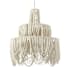 Palecek Selita 8 Light 43" Wide Beaded Ring Chandelier Off White