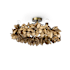Palecek Siena 4 Light 26" Wide Semi-Flush Ceiling Fixture Antique Brass