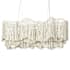 Palecek Elena 6 Light 55" Wide Beaded Linear Chandelier Brushed Nickel