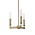 Palecek Carolina 3 Light 17" Wide Outdoor Chandelier Brass