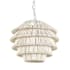 Palecek Greta 18" Wide Pendant Off White
